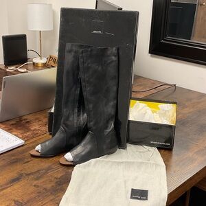 Dolce Vita Black Peep-Toe Boots